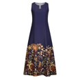 thumbnail image 4 of FcBaudy Robe Sans Manches Col Rond, Robes d'Été pour Femmes, Robes Mode Féminine Été Confortable Robe Sans Manches Col Rond Robe Femme, 4 of 8