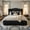 Black, variant on EnHomee Boucle Bed frame King with Tall Headboard & Footboard Upholstered Bed Frame with Wingback Headboard, Beige