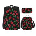 thumbnail image 1 of Disketp Cherry Mochila Estampada de Gran Capacidad con Lonchera y Estuche, Set de 3 Piezas para Estudiantes, 1 of 7