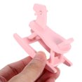 thumbnail image 2 of unbranded Mini Rocking Chairs for Crafts Miniature Rocking Horse Wood 1Pack, 2 of 6