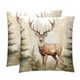 thumbnail image 1 of Juego de 2 almohadas de ciervo | Fundas decorativas con estampados únicos | Disponibles en 40,6 x 40,6 cm, 45,7 x 45,7 cm y 50,8 x 50,8 cm | Para decoración del hogar y regalos, 1 of 6