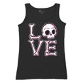 thumbnail image 5 of Love Text Skull Women's Tank Top Vivid Pink Bone Cute Gothic Skeleton Romance Art Valentine Spooky Halloween, 5 of 7
