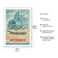thumbnail image 2 of France - Ship Your Parcels By Plane (Expédiez Vos Colis Par Avion) Air France - Vintage Airline Travel Poster by Max Ponty c.1949 - Fine Art Rolled Canvas Print 27in x 40in, 2 of 4