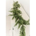 thumbnail image 2 of Guvpev 9FT Christmas Cedar Garland with String Lights, Real Touch Winter Norfolk Pine Garland, Green Artificial Greenery Garland for Holiday, Mantel, Table, Wall, Indoor Outdoor Christmas Decorations, 2 of 15