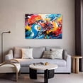 thumbnail image 5 of colorful modern abstract artwork painting Poster Decorative Painting Canvas Wall Art Living Room Posters Bedroom Painting,Frame-style,16x24inch(40x60cm), 5 of 8