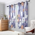 thumbnail image 2 of Yayeee Window Curtains Light Filtering 63"x42" Grommet Panel Pair Home Living Room Decor, Blue Cute Halloween, 2 of 7