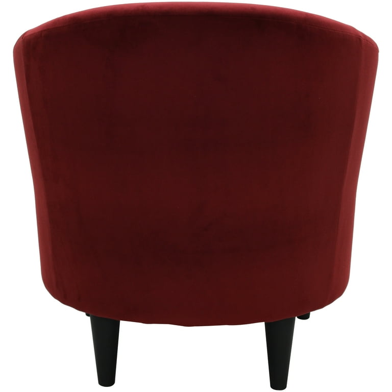 Mainstays Microfiber Tub Accent Chair Berry Red
