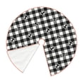 thumbnail image 3 of Bingfone Christmas Tree Skirt Mat Christmas Decoration Interior 36"-Anchor Black Tartan Plaid, 3 of 8