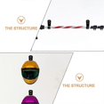 thumbnail image 4 of 4 Pairs Fishing Rod Wall Racks Hiking Poles Wall Organizers Acrylic Ski Poles Stands with Screws, 4 of 4