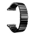 thumbnail image 1 of EeaseCA Bracelet de Montre Intelligente Bracelet de Remplacement Bracelet Réglable en Acier Inoxydable à une Perle Boucle de Lanceur Compatible avec Fitbit ionic (Noir), 1 of 8