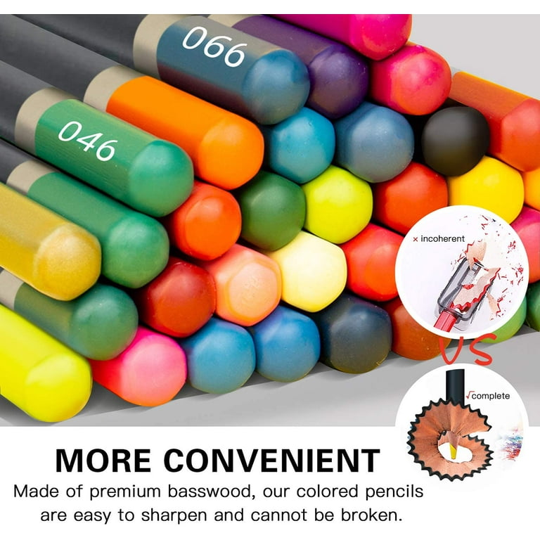 FLOWood 48 Count Premium Color Pencils, Art Supplies for Kids & Adults  Drawing Sketching Crafting 