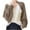 Khaki, variant on Timegard Women's Sweaters Long Sleeve Open Front Cropped Cardigans Sweater Fall Drop Shoulder Knit Tops