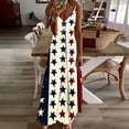thumbnail image 3 of Iyufng Midi Dresses for Women Independence Day Fashion Print Round Neck Dress, 3 of 7