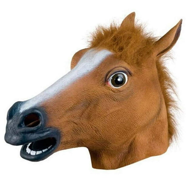 Máscara de caballo de látex, máscaras de animales de Halloween Máscaras de caballo Máscara de fiesta de disfraces Adultos Perfecto para fiestas de disfraces, regalos