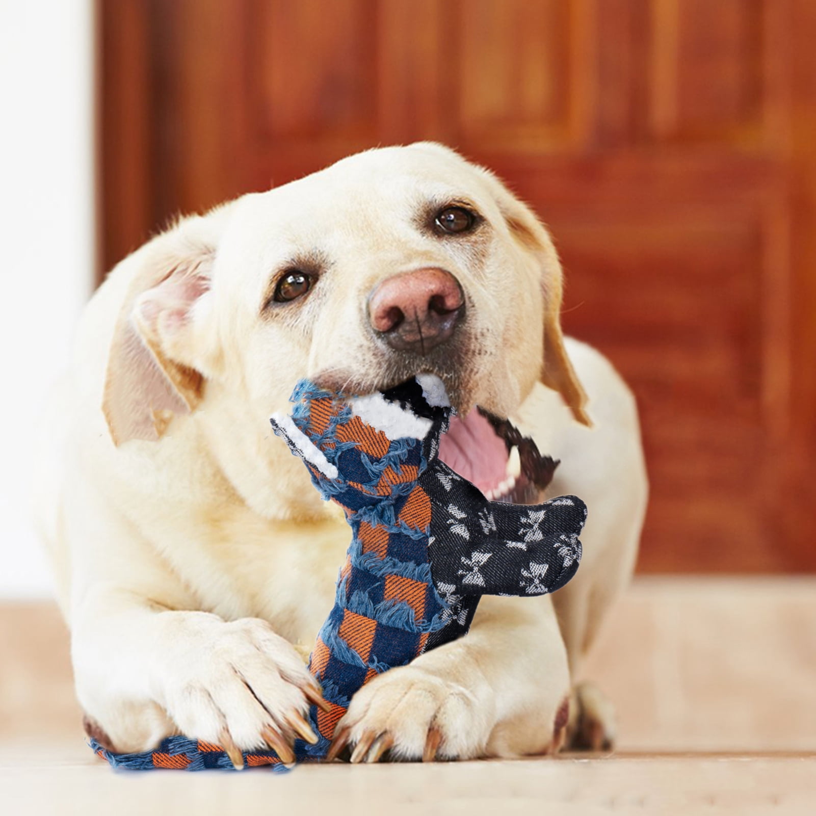 YIFAEUX Interactive Plush Dog Toy Indestructible Dog Tough Chew Toy for Aggressive Chewers Squeaky Stuffed Animals Dog Toys for Large Medium Small Dogs