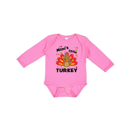 

Inktastic Mimi s Little Turkey Gift Baby Boy or Baby Girl Long Sleeve Bodysuit