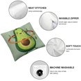 thumbnail image 4 of Nawypu  Avocado Pillows Cute Fruit Avocado Doing Exercise with Hula Hoop Throw Pillow Cover Decorative Pillow Case Square Cushion Accent Canvas,Set of 2, 4 of 6