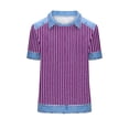 thumbnail image 5 of Tops de Manga Corta para las Mujeres Camiseta Suelta de Primavera Y Verano con Solapa Casual, 5 of 5