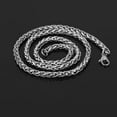 thumbnail image 6 of hengtong 5x3MM 18" MENS Stainless Steel Wheat Braided Chain Necklace, 6 of 9