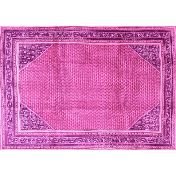 Ahgly Company Indoor Rectangle Persian Pink Traditional Area Rugs, 5' x 7'