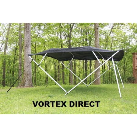 BLACK VORTEX BRAND SQUARE TUBE FRAME 4 BOW BIMINI TOP 12 ...