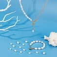 thumbnail image 3 of Freshwater Pearl Beads 110pcs 5 Styles 6-10mm Oval Crafting Pearl Beads White Rice Pearl Loose Beads with 0.5~0.7mm Hole for Earrings Bracelets Necklaces Jewelry DIY Crafts Making, 3 of 7