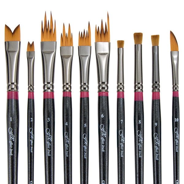 Creative Mark FX Special Effects Paint Brush Set Unique Ribbon, Multi