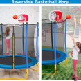 thumbnail image 3 of Leuco 66" Kids Trampoline with Basketball Frame, Rubber Ball and Enclosure Net, 5.5ft Mini Small Toddler Trampoline Toys for Indoor and Outdoor Use, Age for 1-8 years old, 3 of 6