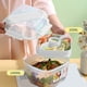 thumbnail image 5 of Recipiente bento hermético de doble capa para ensalada de frutas, con utensilios y vaso para aderezo, ideal para preparar comidas frescas en la oficina y picnics. Aestivo | Blanco | AESTIVO, 5 of 7