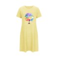 thumbnail image 5 of HomeGardon Women's Sleepwear Nightgowns for Women,Fashion Print Medium Length Dress Oversized Short Nightgown Fashion Chest Print Short Sleeve Nightdress,S-XXL, 5 of 5