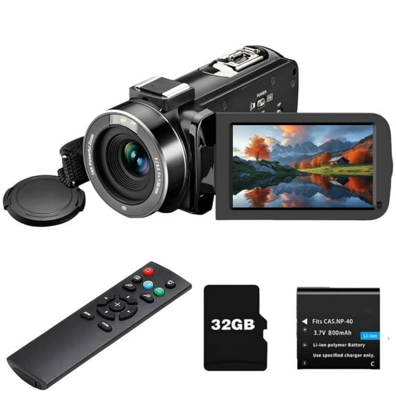 1080P 36MP IR Night Vision Video Camera Camcorder Full HD 36MP Vlogging Camera Recorder 16X Digital Zoom Camcorder With Remote Control