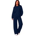 thumbnail image 5 of Stralyhd Long Sleeve Sweatshirts Set for Women Crew Neck Tracksuit 2026 Fall Casual Sweatsuit Athletic Jogger Set Navy XXL, 5 of 5