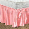 thumbnail image 6 of Unique Bargains Dust Ruffle Wrinkle Free Bed Skirt Coral Pink Full - 18" Drop, 6 of 8