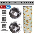 thumbnail image 5 of Corgi Tumbler With Lid and Straw 20 oz Insulated Dog Tumbler Stainless Steel Corgi Skinny Tumbler Water Bottle Travel Mug Wine Cups Corgi Gifts for Corgi Lovers, 5 of 6