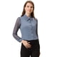 thumbnail image 1 of INSPIRE CHIC Blusa de chifón con botones y manga transparente texturizada para mujer Gris azul XL, 1 of 5