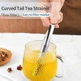 thumbnail image 3 of Stainless Steel Tea Diffuser,Tea Infuser Stick Pipe Tea Infuser for Loose Tea Leaf,Travel Fine Mesh Tea Spoon Infusers with Hanging Hook Handle for Loose Tea, Rose, Herbs, 3 of 8