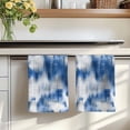 thumbnail image 7 of Blue Grey Kitchen Towels Set of 2, Modern Abstract Gradient Texture Aesthetic Absorbent Dish Towels for Kitchen, Microfiber Hand Towel, Quick Drying Tea Towel for Cleaning Decorative Dishcloths, 7 of 7