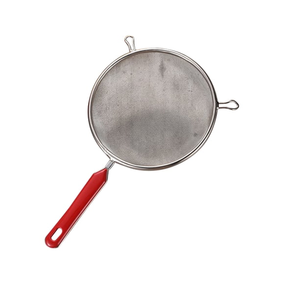 Tamiz de acero inoxidable de doble asa con filtro de malla fina para harina, ideal para hornear, cocinar y colar en polvo. Colador compacto para harina, cacao en polvo y levadura en polvo.
