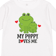 thumbnail image 4 of Inktastic My Poppy Loves Me Grandson Frog Boys Long Sleeve Toddler T-Shirt, 4 of 5