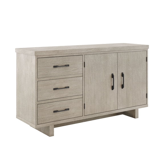 Furniture of America Foome Modern Farmhouse Sideboard with 3 Drawers and 2 Doors, Natural