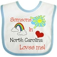 thumbnail image 3 of Inktastic Someone in North Carolina Loves Me Boys or Girls Baby Bib, 3 of 4