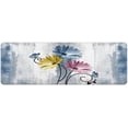 thumbnail image 4 of Rustic Farmhouse Bath Mat, Farm Blove Daisy Floral Flowers Butterfly Country Wooden Bath Rug for Bathroom, Grey White Bath Mat Soft Non Slip Bath Rugs, 16X48IN, 4 of 5