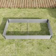 thumbnail image 5 of Miniyam 7.6×3.7×0.98ft Metal Raised Garden Bed, Rectangle Raised Planter for Flowers Plants, Vegetables Herb, Silver, 5 of 7