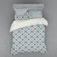 thumbnail image 2 of Ambesonne Vintage Bedding Set 3 Pcs, Moroccan Floral Mosaic Art, Twin XL, Pale Blue Red Green, 2 of 3