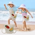 thumbnail image 3 of Xfvqtps Woven Straw Bag Cute Cartoon Decor Beach Travel Shoulder Crossbody Bag B, 3 of 7