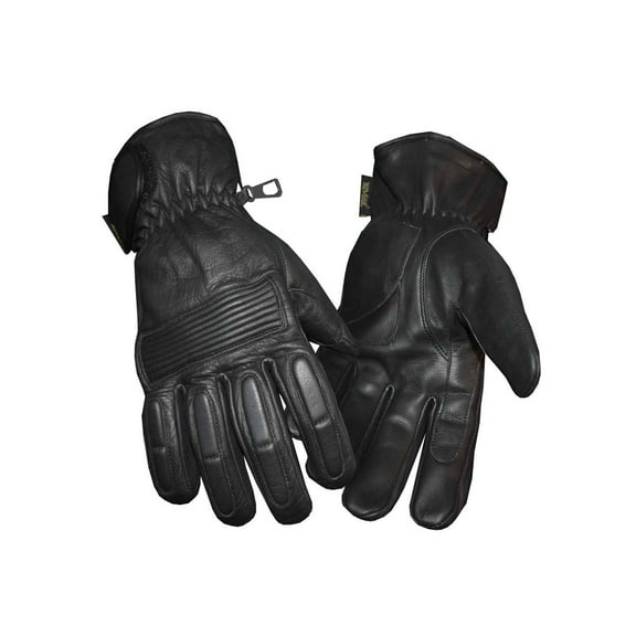 Redline Mens Winter Gloves w/ Kevlar Palms & Thinsulate Lining, Black G-050 (XS)