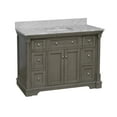 thumbnail image 4 of Sydney 48" Bathroom Vanity with Weathered Gray Cabinet and Carrara Marble Top, 4 of 6