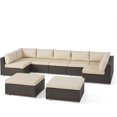 thumbnail image 2 of Santa Rosa 7 Seater Sectional Sofa Set with Cushions Multibrown/Beige, 2 of 30