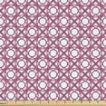 thumbnail image 1 of Geometric Fabric by the Yard, Abstract Floral Ornaments Along Diagonal Stripes in Monochrome Style, Upholstery Fabric for Dining Chairs Home Decor Accents, Dark Magenta and White by Ambesonne, 1 of 5
