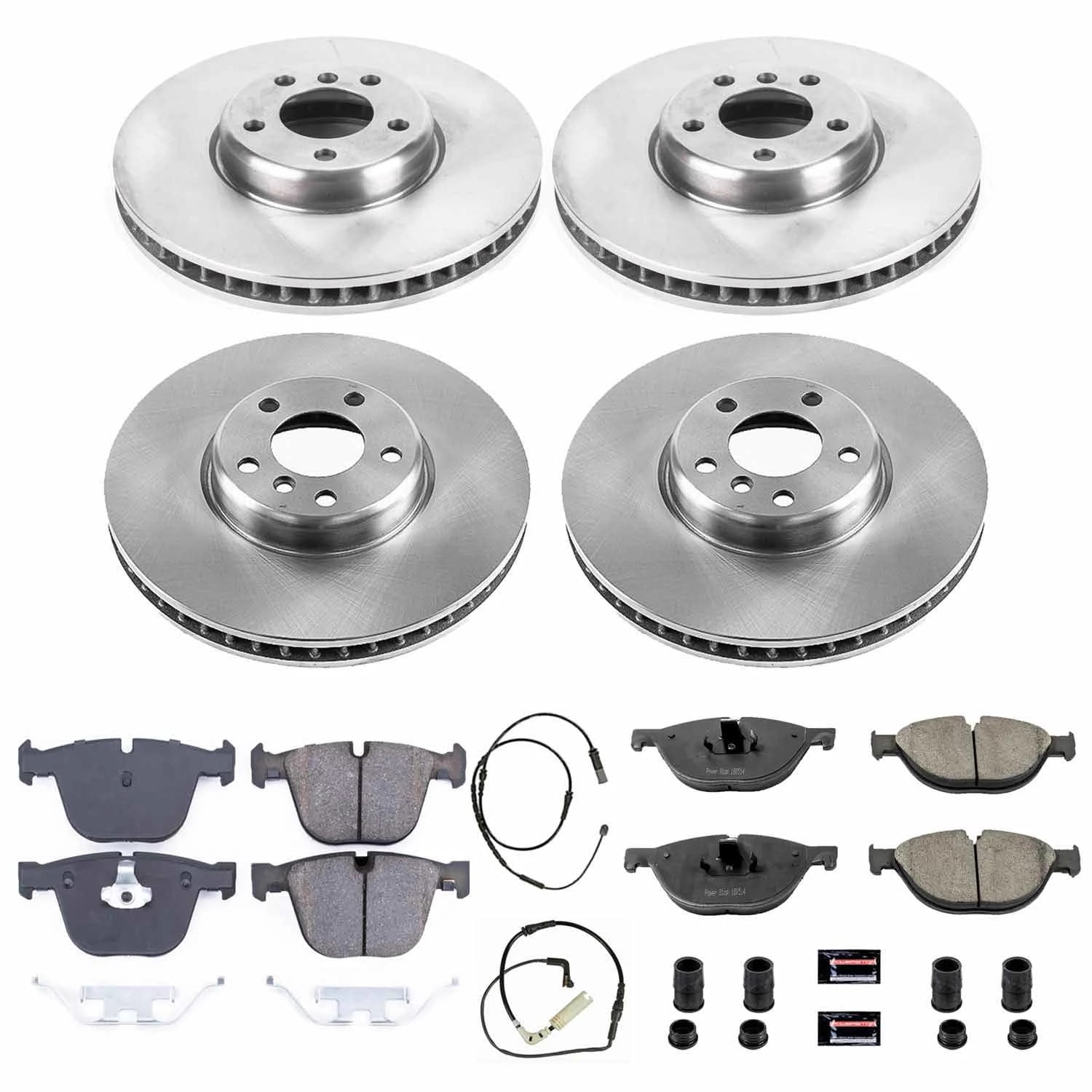 PowerStop Front and Rear Stock Replacement Brake Pad and Rotor Kit Fits: BMW Select Models KOE6421